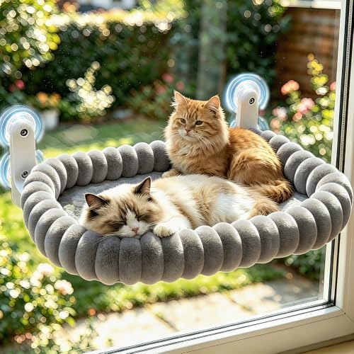 IPOW Cat Window Perch Cordless Foldable Cat Hammock Bed by IPOW