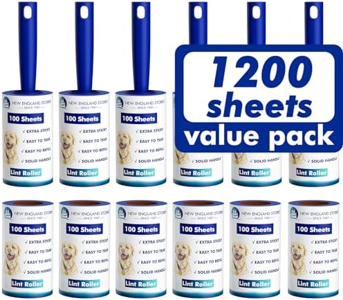 1200 Sheets Lint Roller with 6 Upgraded Handles, Mage Value Set Sticky Lint by NewEnglandStories
