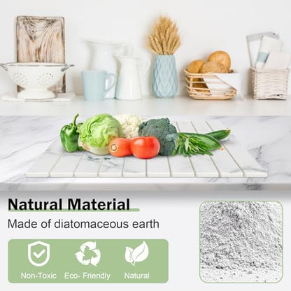 Stone Dish Drying Mat for Kitchen Counter, Versatile Stone Drying Mats for Cups - Image 3