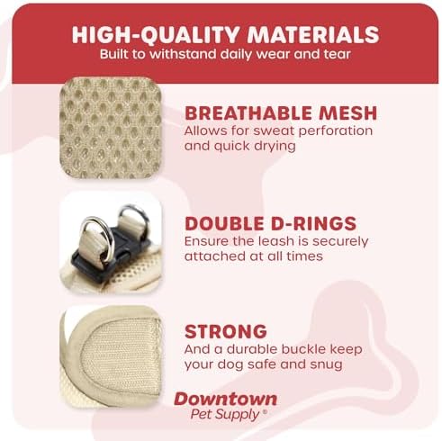Downtown Pet Supply Step in Dog Harness No Pull, Khaki - Image 4