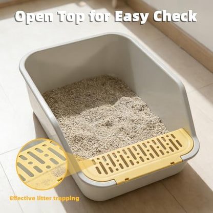 Large Cat Litter Box with High Sides, Cat Litter Pan - Image 4