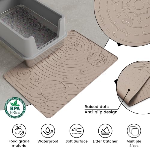 OHMO Cat Litter Mat Medium 23.6x15.7in, Waterproof Easy to Clean, Odorless Pet - Image 4