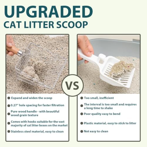 Cat Litter Scoop, Stainless Steel Kitty Metal Scooper - Image 7