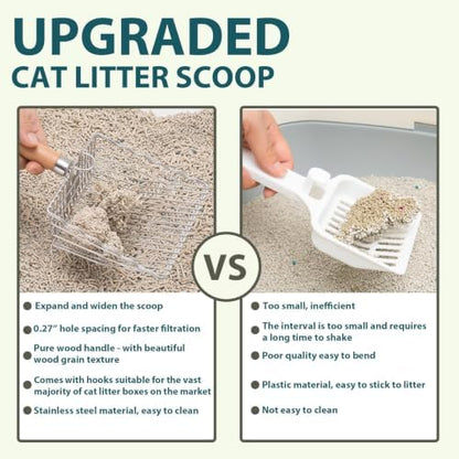 Cat Litter Scoop, Stainless Steel Kitty Metal Scooper - Image 7