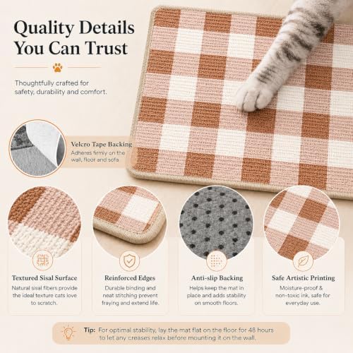 Cat Scratcher Mat, Natural Sisal Cat Scratch Pad - Image 5