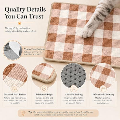 Cat Scratcher Mat, Natural Sisal Cat Scratch Pad - Image 5
