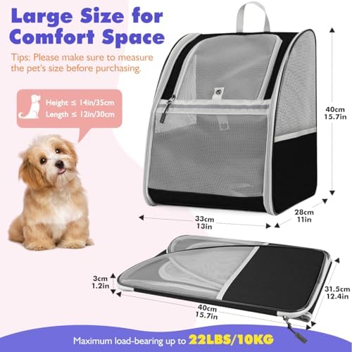 Pawaboo Cat Carrier Backpack, 10 kg, Breathable - Image 2