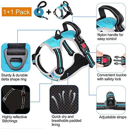 tobeDRI No Pull Dog Harness Adjustable Reflective Oxford Easy Control Medium - Image 3