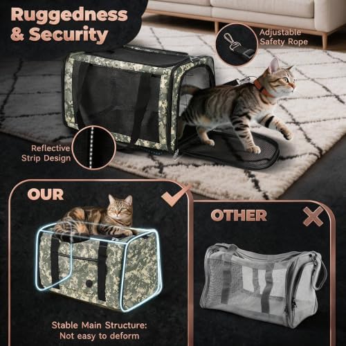 YUDODO 25lbs Cat Carrier Lightproof Soft Sided Pet Carrier - Image 5
