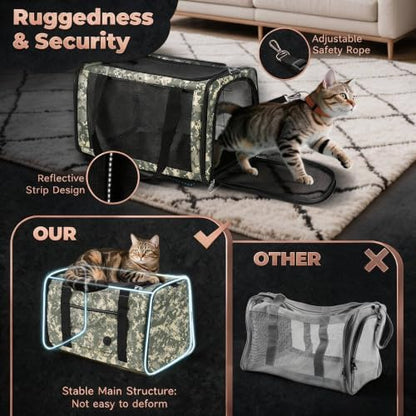 YUDODO 25lbs Cat Carrier Lightproof Soft Sided Pet Carrier - Image 5