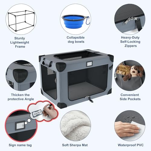 36 Inch Collapsible Soft Dog Crates - Image 4