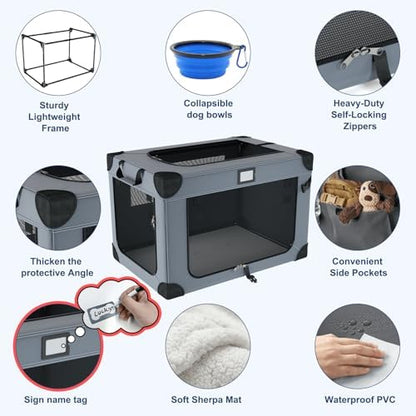 36 Inch Collapsible Soft Dog Crates - Image 4