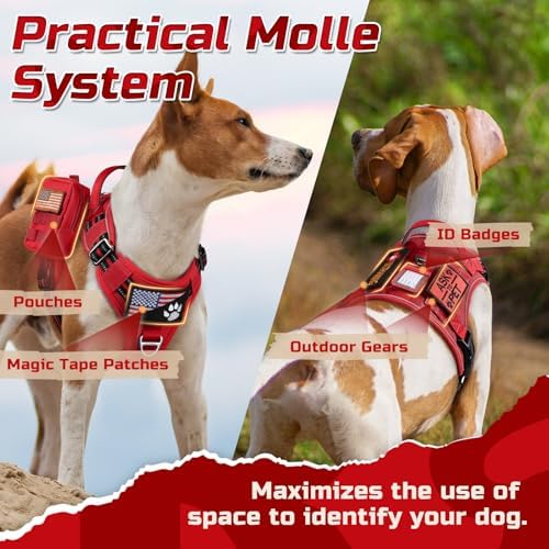 rabbitgoo Tactical Dog Harness for Medium, No Pull Military Service Vest - Image 4