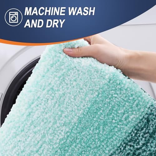 OLANLY Bathroom Runner Rug 59x17, Extra Soft Absorbent Microfiber Bath Rugs - Image 5