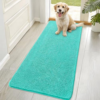 OLANLY Dog Door Mat for Muddy Paws 70x32, Super Absorbent Chenille Mud Mat by OLANLY