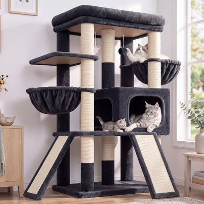 Globlazer Heavy Duty Cat Tree for Large Cats, 25.5in Wide Top Perch by Globlazer