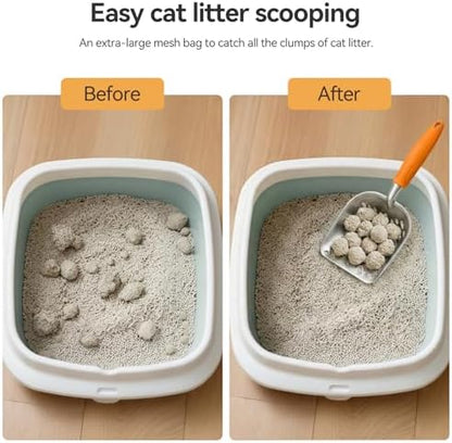 Cat Litter Scoop, Large Long Handle Kitty Metal Scooper - Image 4