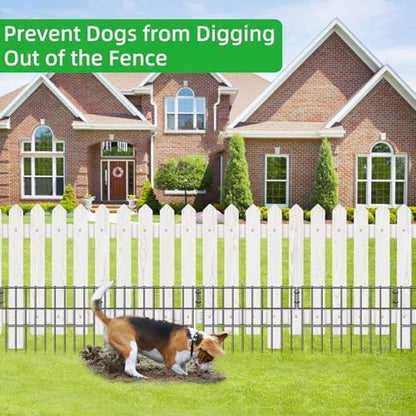 39.5ft X 13in Animal Barrier Fence, 28 Panels No Dig Fence - Image 3