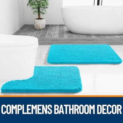 OLANLY Bathroom Rugs 30x20, Extra Soft Absorbent Chenille Bath Rugs - Image 7