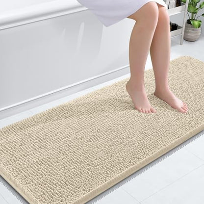 OLANLY Bathroom Runner Rugs 59x24, Extra Soft Absorbent Chenille Bath Rugs by OLANLY