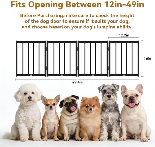 Snuowu 16" Freestanding Short Dog Gate - Image 3