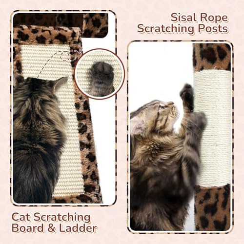 Globlazer F70 Pro Leopard Heavy Duty Cat Tree Tower - Image 5