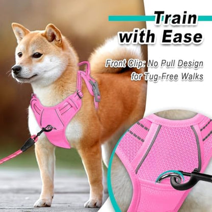 BARKBAY Dog Harness for Medium Sized Dog No Pull Mesh 2 Clips Dog Vest - Image 2