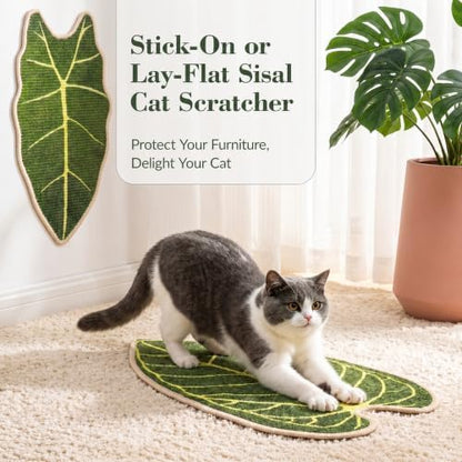 Natural Leaf-Shaped Sisal Cat Scratcher - Image 2