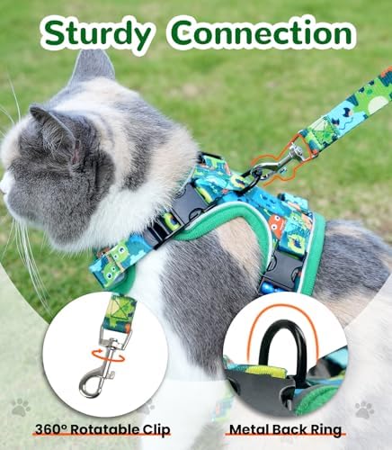 Halypet Cat Harness and Leash Set, Escape Proof Adjustable Harness - Image 4