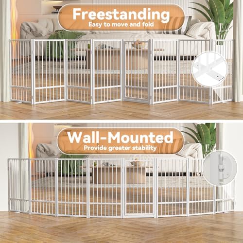 SNUOWU Full Metal Freestanding Dog Gate - Image 6
