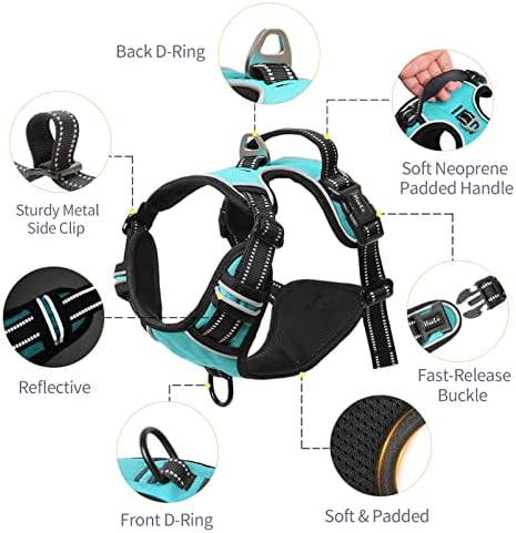 HEELE Dog Harness, No Pull Adjustable Padded Reflective Harness - Image 2