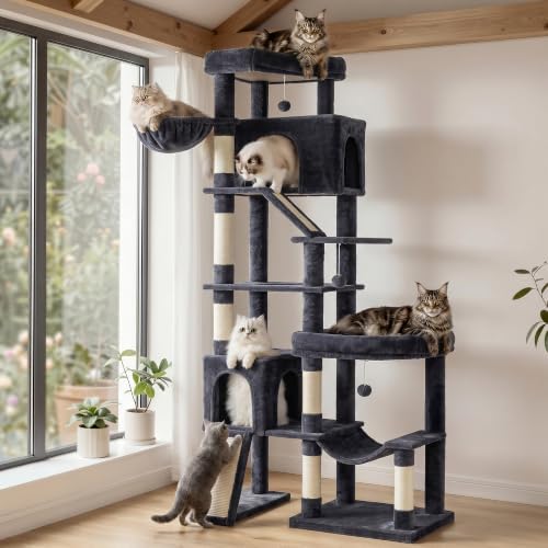 Feandrea Large Cat Tree, 79.5" Tall Sturdy Cat Tower by FeandreabySONGMICSHOME