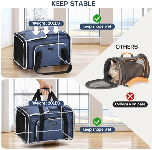 Pet Carrier, Large Soft Sided Expandable Travel Carrier - Image 6