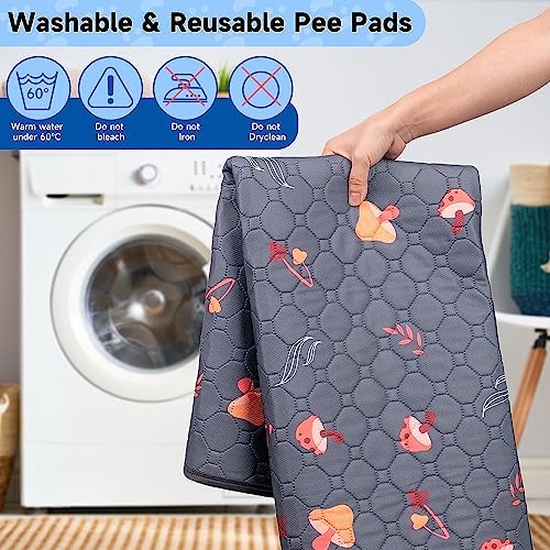 Sunheir Washable Pee Pads for Dogs, Waterproof Non-Slip Wee Wee, Absorbent and - Image 4