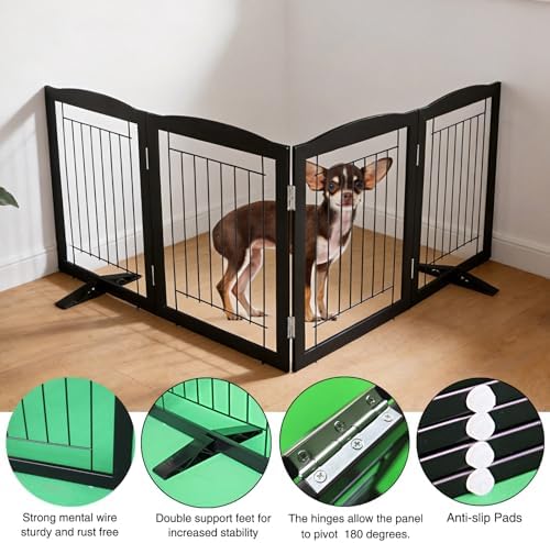 ZJSF Freestanding Dog Fence Indoor, Foldable Dog Gate - Image 5