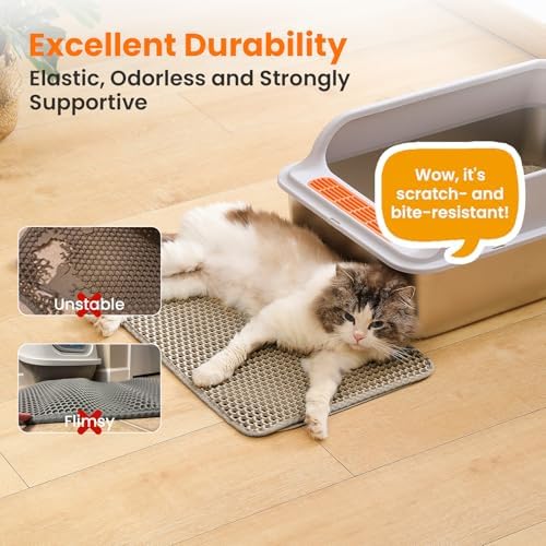 Small Cat Litter Mat, Double Layer Honeycomb Litter Box Mat - Image 5
