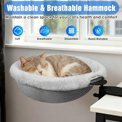 IPOW Heavy Duty 360°Rotating Cat Desk Bed Semi-Circular Cat Bed Hold Up to 40lb - Image 5