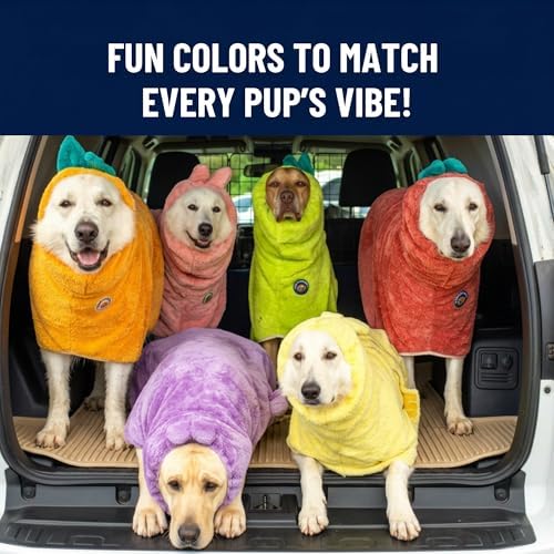 DERPYCHAPPY Dog Bathrobe for Small to Large Dogs, Microfiber - Image 5