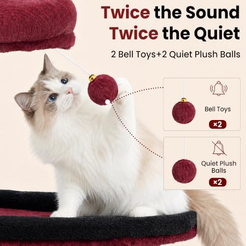 Heavy Duty Large Cat Tree Tower, Extra Wide Cat Scratching Posts - Image 6