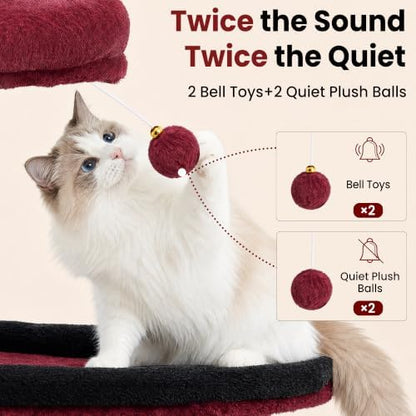 Heavy Duty Large Cat Tree Tower, Extra Wide Cat Scratching Posts - Image 6