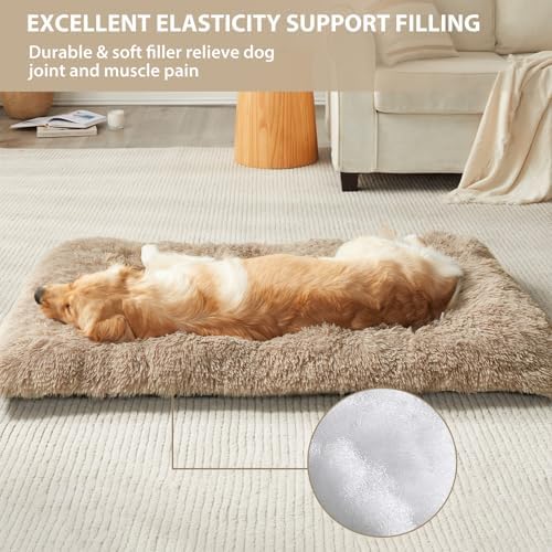 BFPETHOME Dog Beds for Large Dogs, Plush Dog Crate Bed Fluffy Cozy Kennel Pad - Image 3