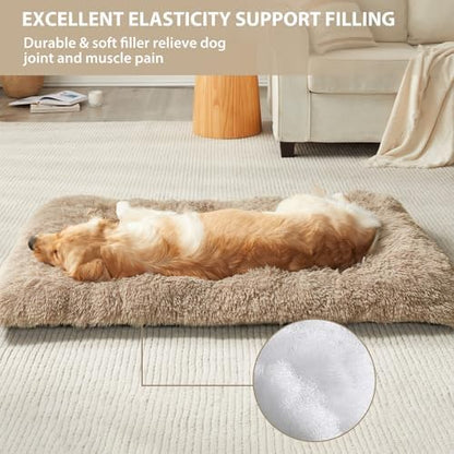 BFPETHOME Dog Beds for Large Dogs, Plush Dog Crate Bed Fluffy Cozy Kennel Pad - Image 3