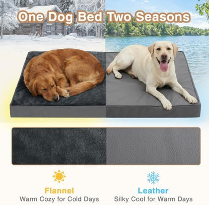 Waterproof Dog Bed Large Sized Dogs, Orthopedic Washable Crate Pad 35"x22" - Image 5