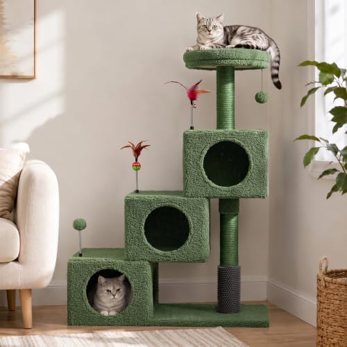 YUNIQUE Small Cat Tree for Indoor Cats, Cat Tower - Image 3