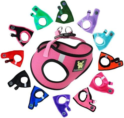 EcoBark Step in Dog Harness, Soft Mesh, Bubblegum Pink, No Choke by EcoBark