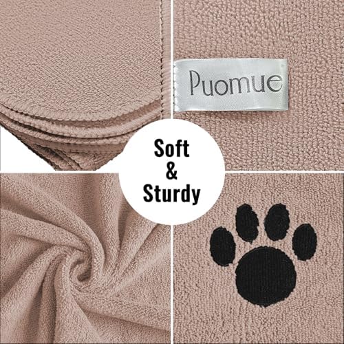 Puomue Microfiber Dog Towels for Drying Dogs, Super Absorbent and Soft Pet - Image 2