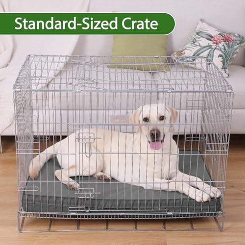 Waterproof XL Dog Bed Outdoor Large Crate Pad 42" Washable Leather Wipeable - Image 5