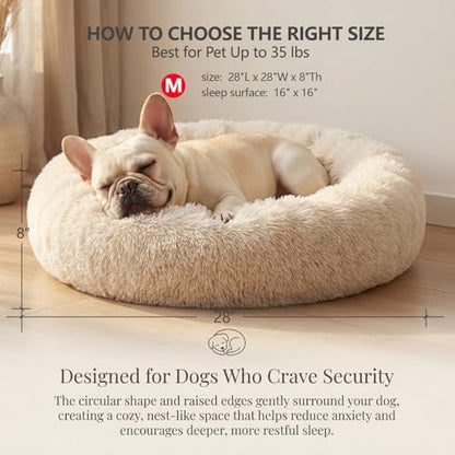 nononfish Cozy Calming Donut Dog Bed - Image 3