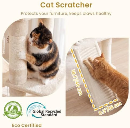 Heybly Tall Cat Tree 78-inch Multi-Level Cat Tower - Image 4
