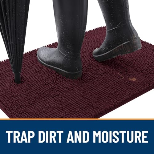 OLANLY Dog Door Mat for Muddy Paws 59x20, Super Absorbent Chenille Mud Mat - Image 2
